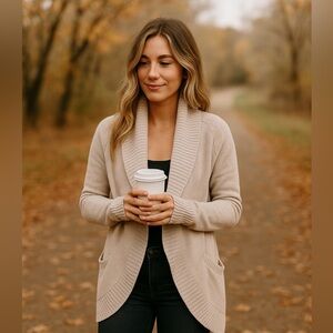 Lululemon Transformation Wrap Cardigan – Rare Heathered Dune Beige